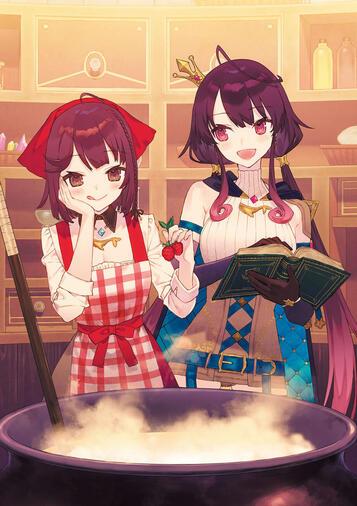 Apron + Red Headscarf (A23 Tokuten)